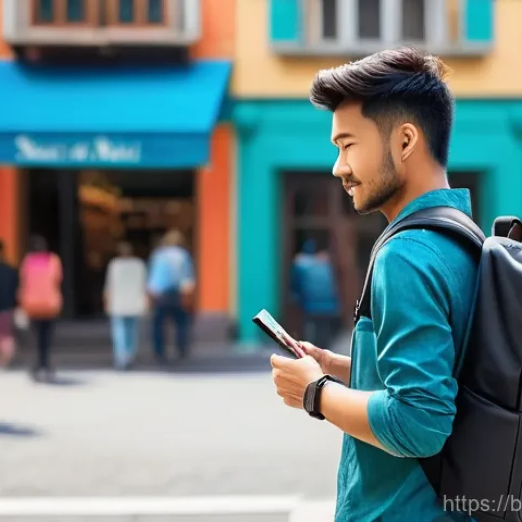 관광 및 테크놀로지 - **Prompt 1: The Connected Modern Traveler**
"A young adult, aged around 25-30, with a warm and a...