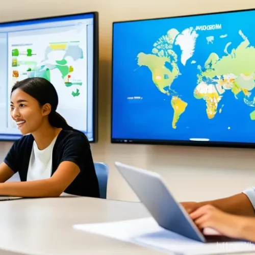 Home 16 관광 교육 - **Prompt:** A diverse group of young adult students, both male and female, are actively engaged in a...