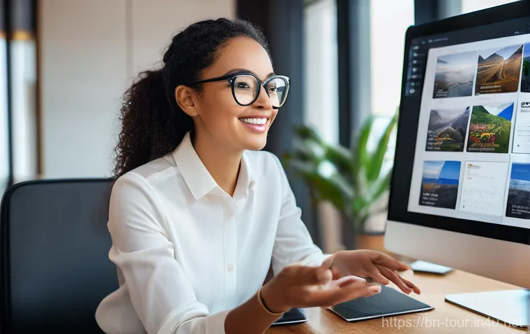 관광 교육 - **Prompt:** A picturesque scene showcasing sustainable tourism in a vibrant, natural village environ...